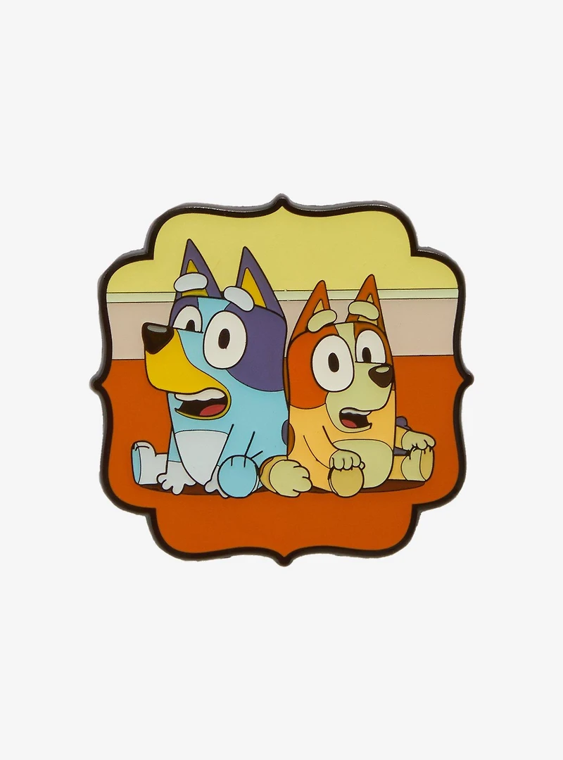 Bluey Bingo & Bluey Perched Enamel Pin — BoxLunch Exclusive