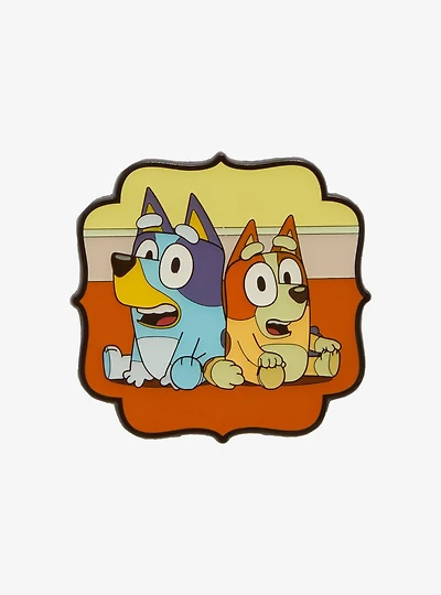 Bluey Bingo & Bluey Perched Enamel Pin — BoxLunch Exclusive