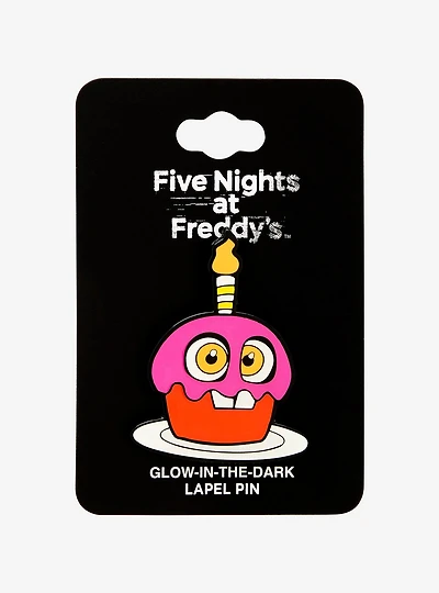 Five Nights at Freddy's Glow-in-the-Dark Cupcake Enamel Pin — BoxLunch Exclusive