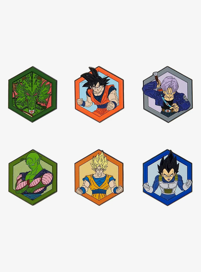 Dragon Ball Z Hexagon Glow-in-the-Dark Blind Box Enamel Pin
