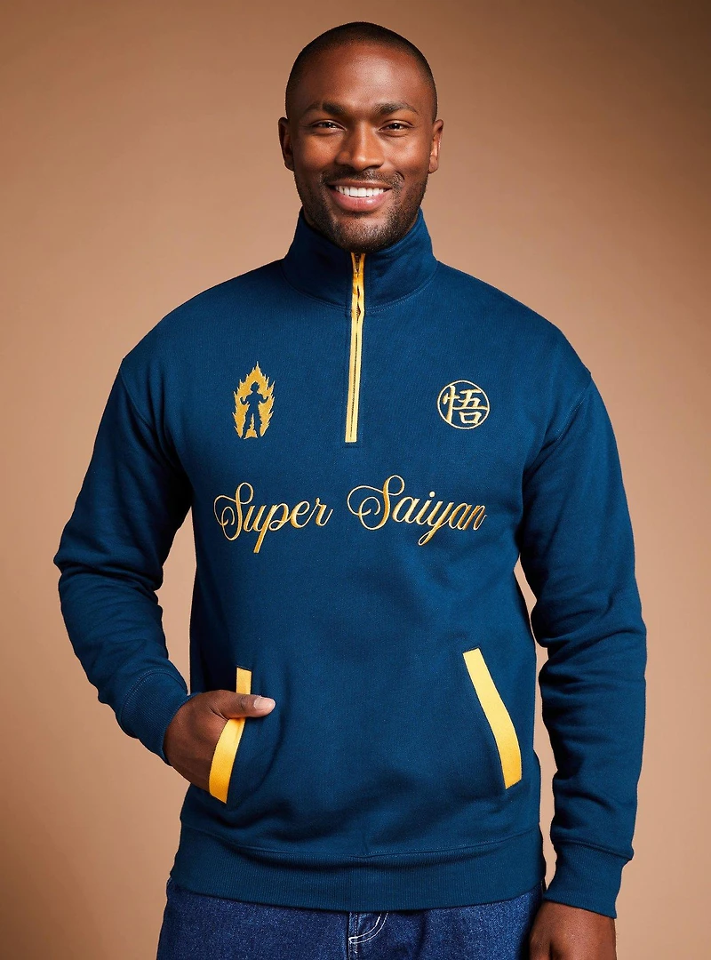 Dragon Ball Z Super Saiyan Quarter Zip Sweatshirt - BoxLunch Exclusive