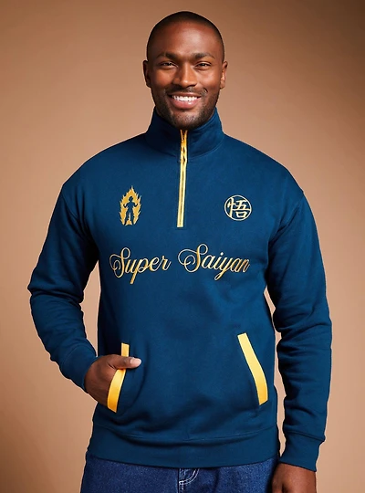 Dragon Ball Z Super Saiyan Quarter Zip Sweatshirt - BoxLunch Exclusive