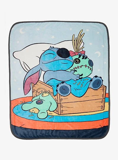 Disney Lilo & Stitch Scrump and Stitch Double-Sided Fleece Throw — BoxLunch Exclusive