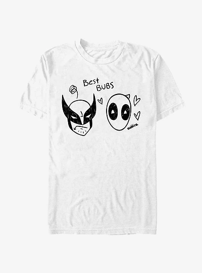 Marvel Deadpool & Wolverine Best Bubs Scribbles T-Shirt