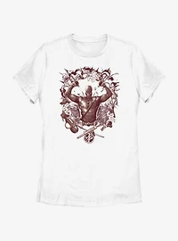 Marvel Deadpool & Wolverine Weapons Explosion Womens T-Shirt