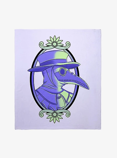 Plague Doctor Throw Blanket