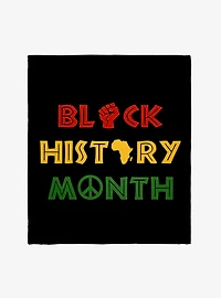 Black History Month Icons Throw Blanket