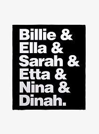 Black History Month Billie Ella Sarah Etta Nina Dinah Throw Blanket
