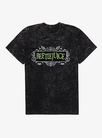 Beetlejuice Logo Mineral Wash T-Shirt