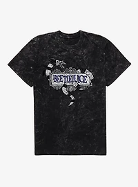 Beetlejuice Sandworm Logo Mineral Wash T-Shirt