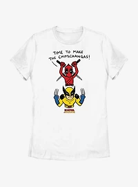 Marvel Deadpool & Wolverine Round House Cooks Womens T-Shirt