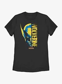 Marvel Deadpool & Wolverine Head Split Womens T-Shirt