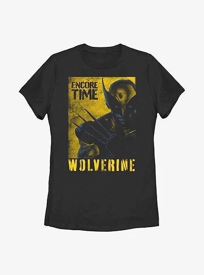 Marvel Deadpool & Wolverine Encore Time Poster Womens T-Shirt