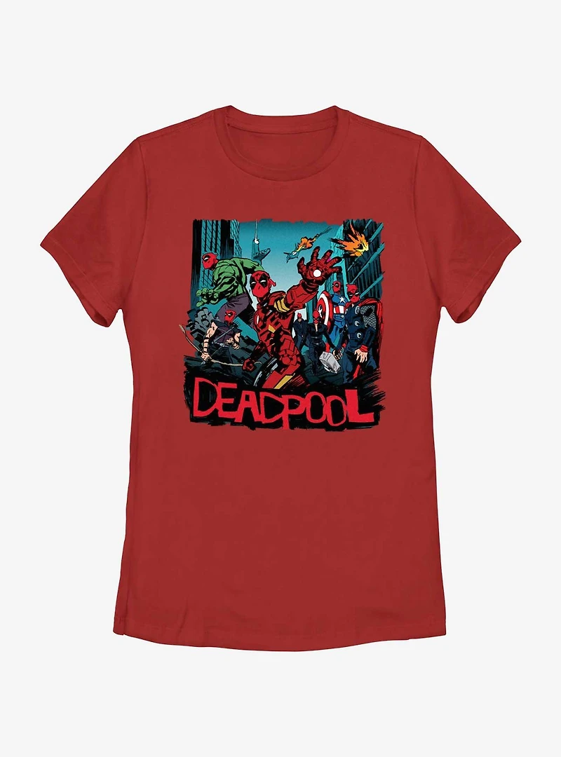 Marvel Deadpool & Wolverine Avengers Womens T-Shirt