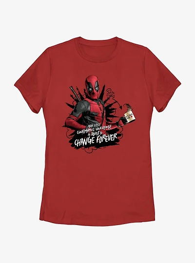 Marvel Deadpool & Wolverine Changing Your Cinematic Universe Forever Womens T-Shirt