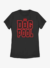Marvel Deadpool & Wolverine Dogpool Letters Womens T-Shirt