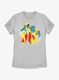 Marvel Deadpool & Wolverine Snikt Claws Out Multipool Womens T-Shirt