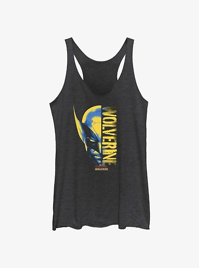 Marvel Deadpool & Wolverine Head Split Womens Tank Top