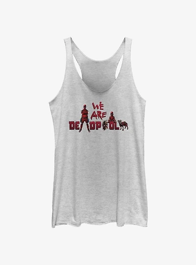 Marvel Deadpool & Wolverine Kidpool Babypool And Dogpool Womens Tank Top