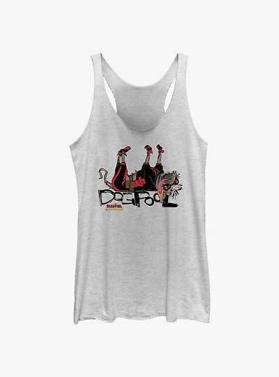 Marvel Deadpool & Wolverine Dogpool Play Dead Womens Tank Top
