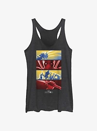 Marvel Deadpool & Wolverine Battle Sequence Panels Womens Tank Top