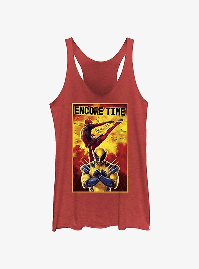 Marvel Deadpool & Wolverine Encore Time Poster Womens Tank Top