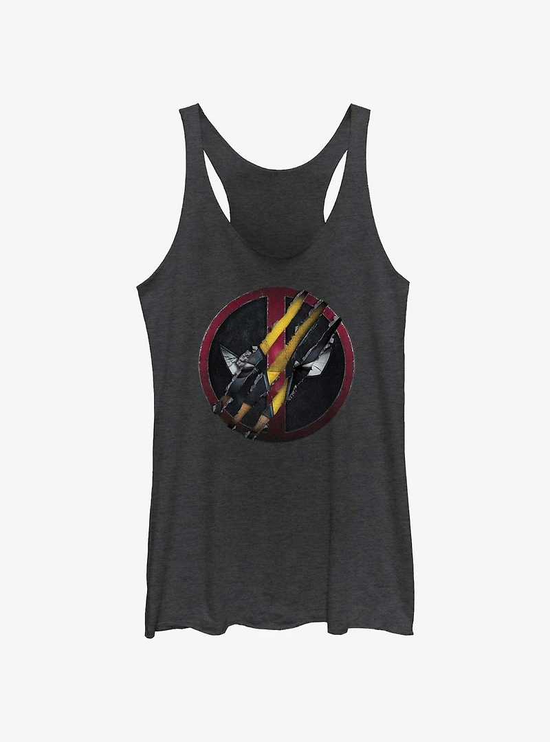Marvel Deadpool & Wolverine Clawing Through Womens Tank Top