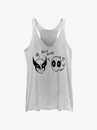 Marvel Deadpool & Wolverine Best Bubs Scribbles Womens Tank Top