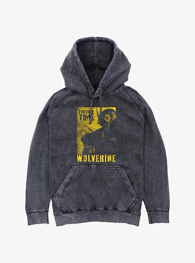 Marvel Deadpool & Wolverine Poster Encore Time Mineral Wash Hoodie