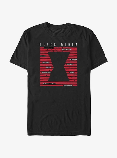 Marvel Black Widow Redacted Icon T-Shirt