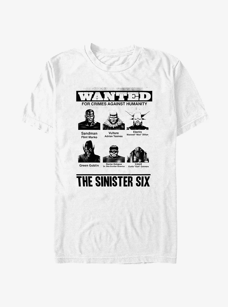 Marvel The Sinister Six Wanted Poster T-Shirt