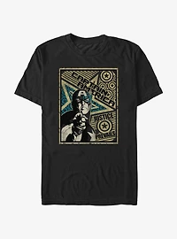 Marvel Captain America Justice Prevails Poster T-Shirt