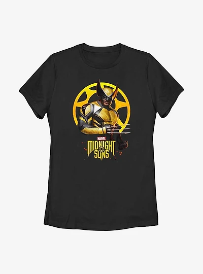 Marvel Midnight Suns Wolverine Logo Womens T-Shirt