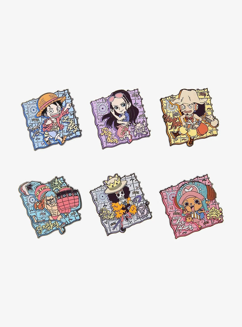 Loungefly One Piece Character Map Blind Box Enamel Pin - BoxLunch Exclusive