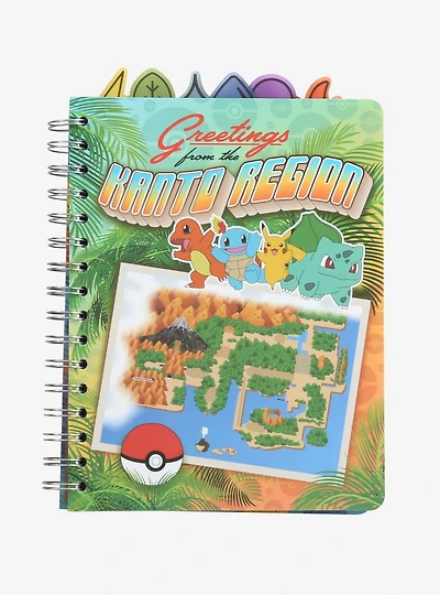 Pokémon Kanto Region Figural Tab Journal