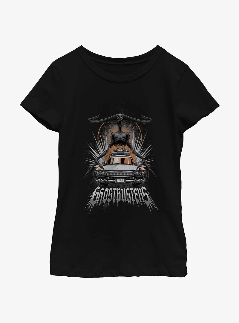 Ghostbusters Tall Dark and Horny at 12 o'clock Youth Girls T-Shirt