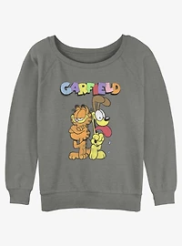 Garfield Best Buds & Odie Womens Slouchy Sweatshirt