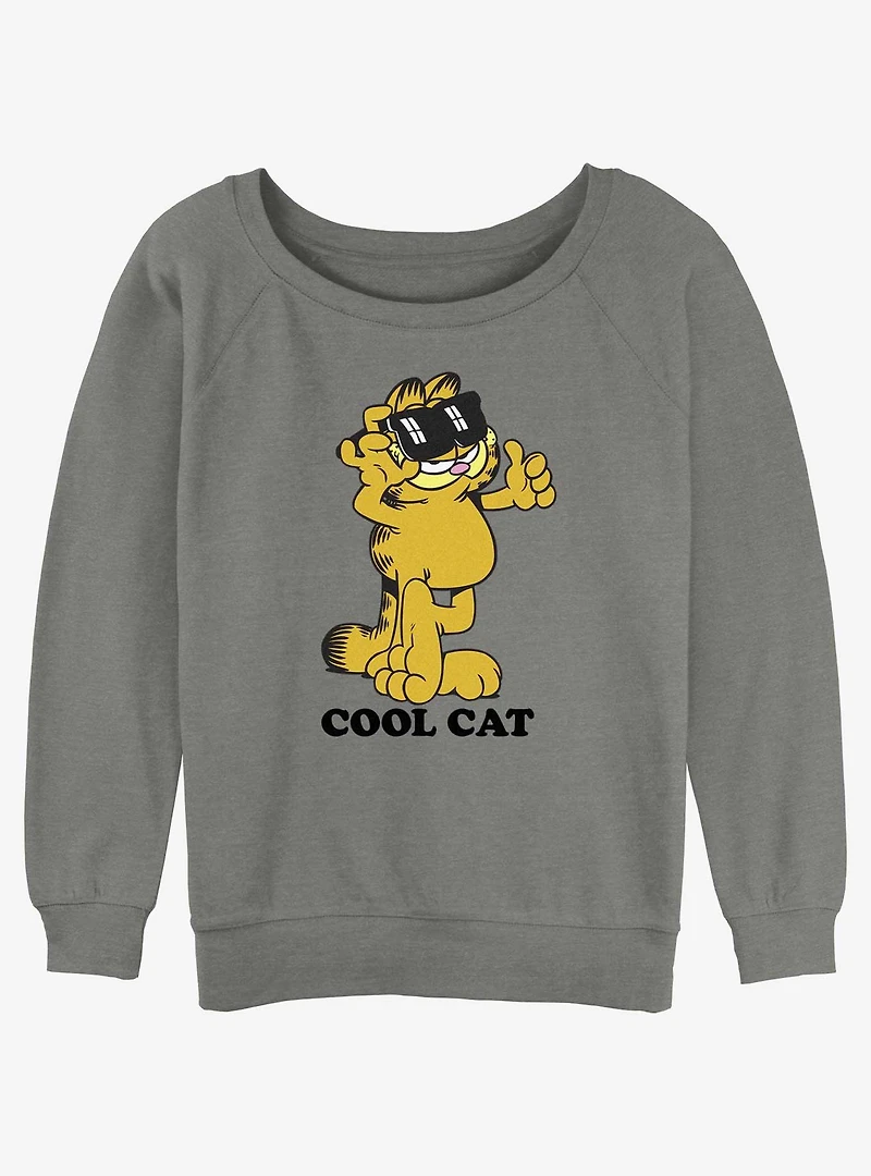 Garfield Cool Cat Womens Slouchy Sweatshirt