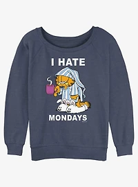 Garfield I Hate Mondays Womens Slouchy Sweatshirt
