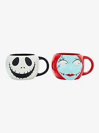 Disney The Nightmare Before Christmas Jack & Sally Figural Mug Set