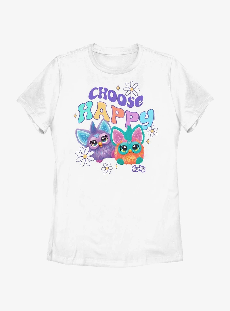 Furby Choose Happy Womens T-Shirt