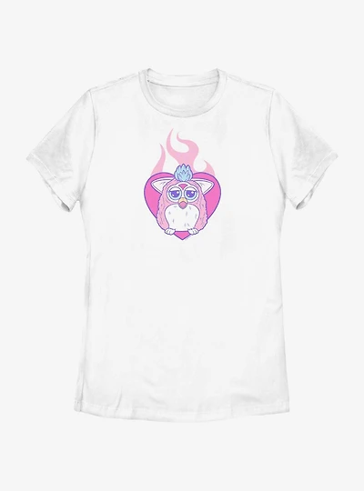 Furby Fire Heart Womens T-Shirt