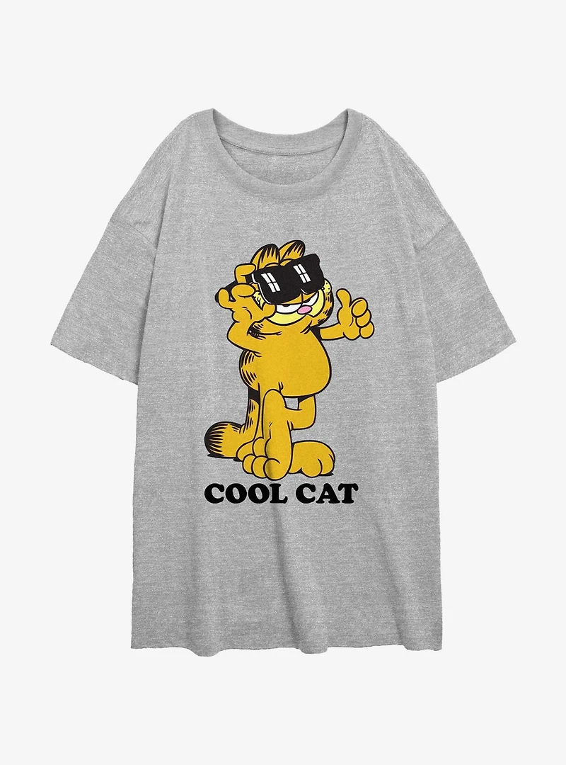 Garfield Cool Cat Womens Oversized T-Shirt