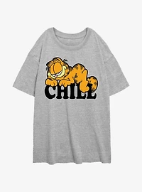 Garfield Chill Cat Womens Oversized T-Shirt