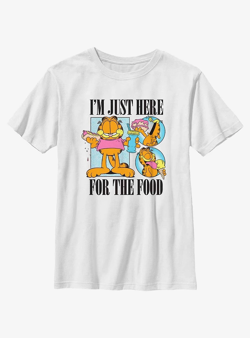 Garfield Here For Food Youth T-Shirt