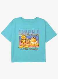 Garfield The Grumpy Cat Vibe Youth Girls Boxy Crop T-Shirt