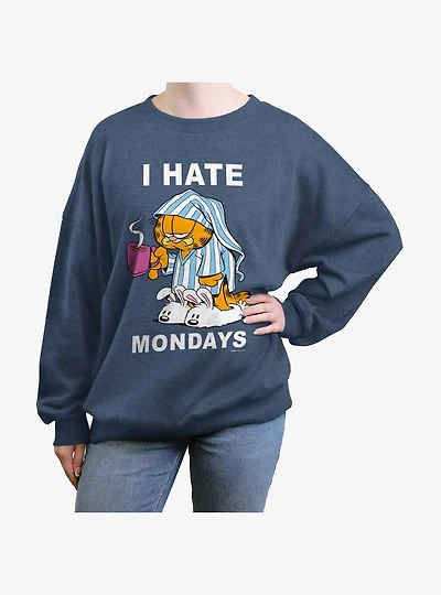 Garfield I Hate Mondays Womens Oversized Sweatshirt