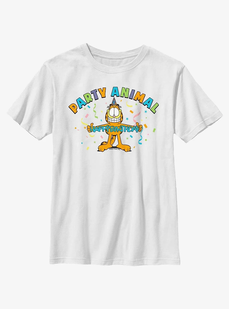 Garfield Birthday Party Animal Youth T-Shirt