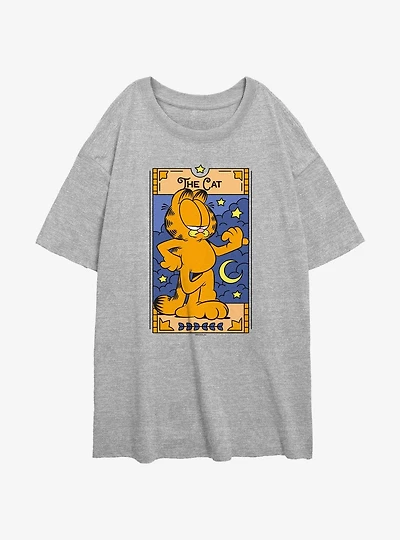 Garfield The Cat Tarot Womens Oversized T-Shirt