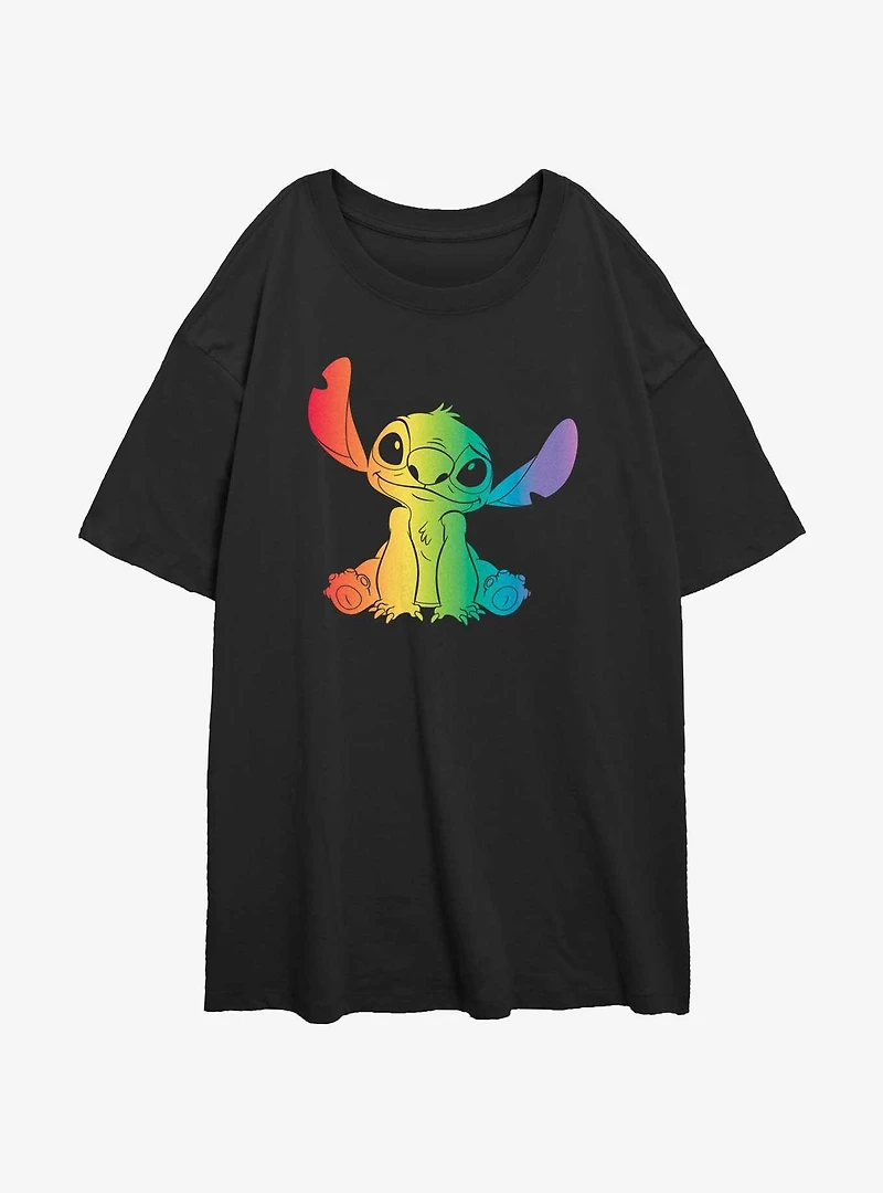 Disney Lilo & Stitch Pride Fill Oversized T-Shirt